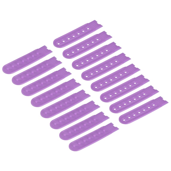 8 Pairs Snapback Strap Cover, 7 Holes Plastic Adjustable Hat Snap Buckle Replacement (Purple)