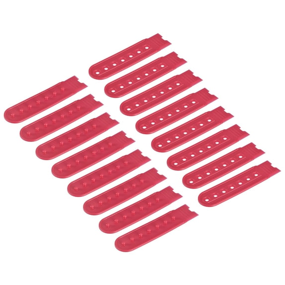 8 Pairs Snapback Strap Cover, 7 Holes Plastic Adjustable Hat Snap Buckle Replacement (Red)