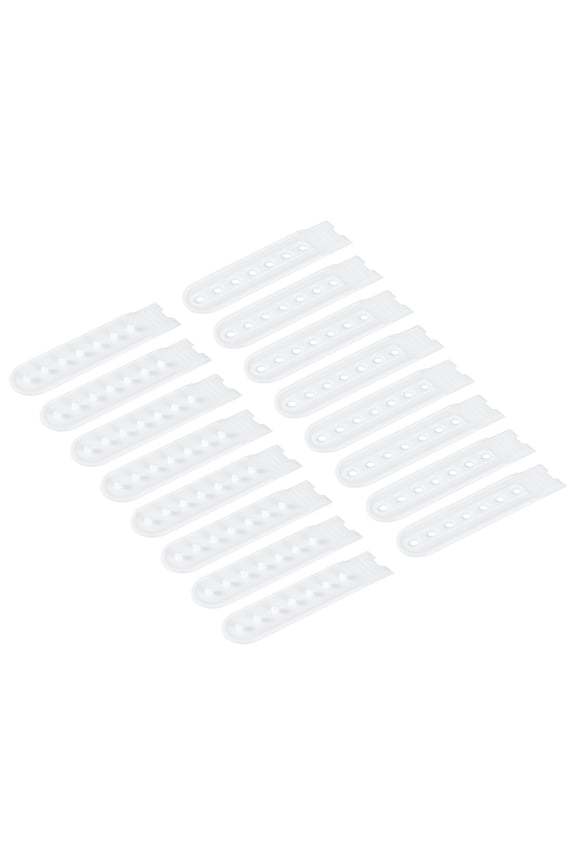 8 Pairs Snapback Strap Cover, 7 Holes Plastic Adjustable Hat Snap Buckle Replacement (White)