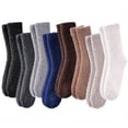 thumbnail image 1 of 8 Pairs Women Warm Fluffy Fuzzy Socks, Microfiber Home Sleeping Slipper Socks, 1 of 7