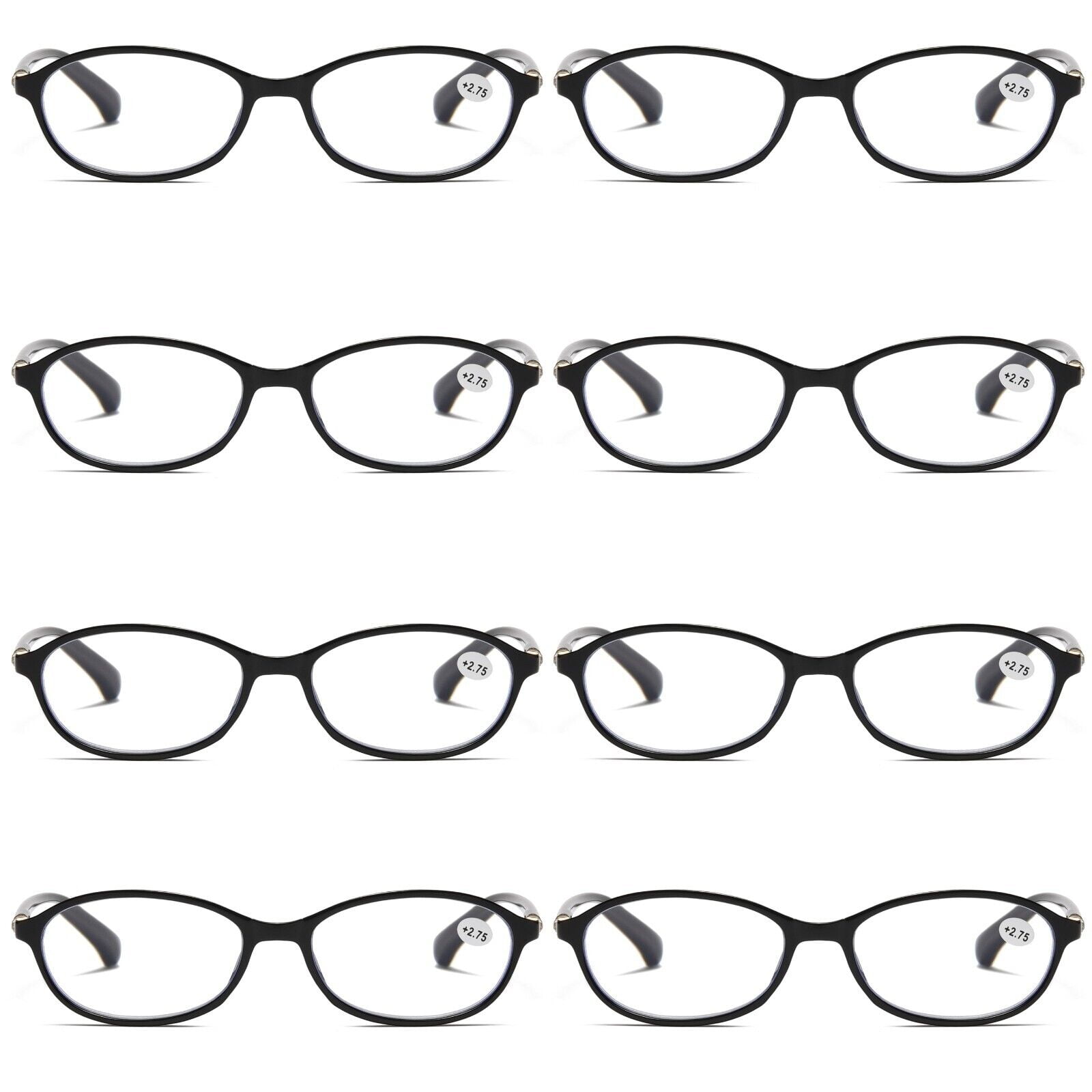 8 Pairs Womens Ladies Blue Light Blocking Reading Glasses Computer Gaming Readers +2.00