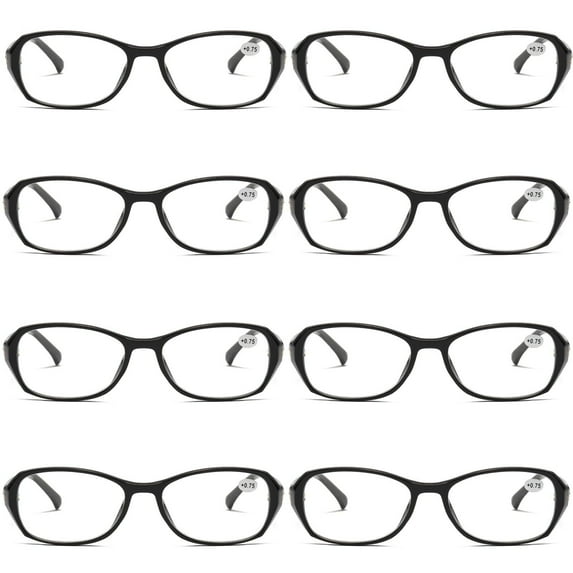8 Pairs Womens Ladies Blue Light Blocking Reading Glasses Readers for Reading Paper work +1.50