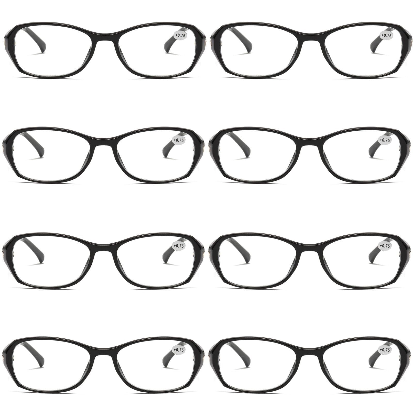 8 Pairs Ladies Blue Light Blocking Reading Glasses Readers for Reading Paper work
