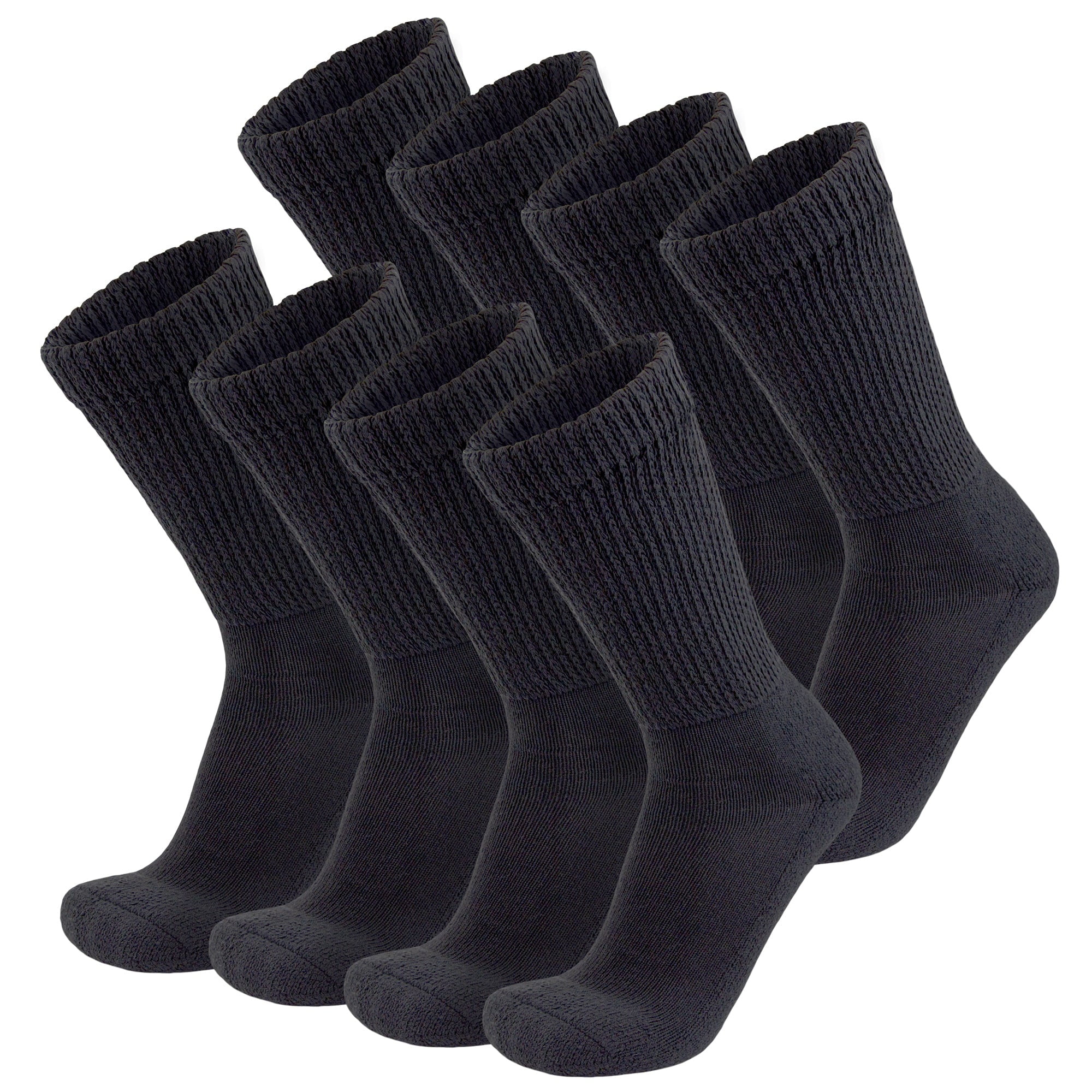 Heavy Duty Work Thick Crew Cotton Socks Steel Toe Black 12