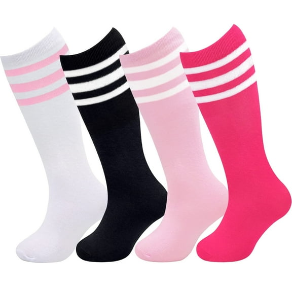 8 Pairs Football Socks, Knee-High Socks Suitable for Both Boys and Girls, Baseball Socks Teens Football Softball Socks for Youth
