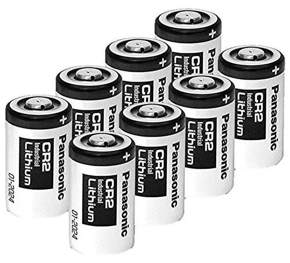 8 Panasonic CR2 Industrial 3 Volt Lithium Batteries