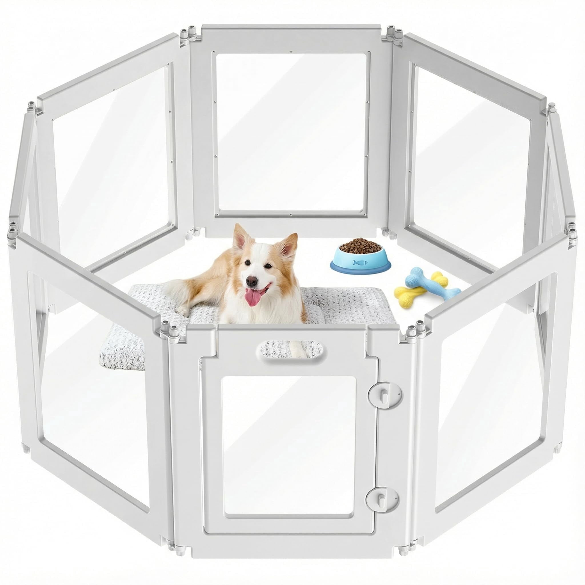 Novan 8-Panel Modular Puppy Playpen – Indoor Pet Exercise Fence