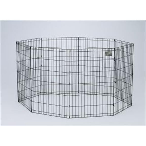 8 Panel Exercise Pen Black 24x36 Inch - 554-36