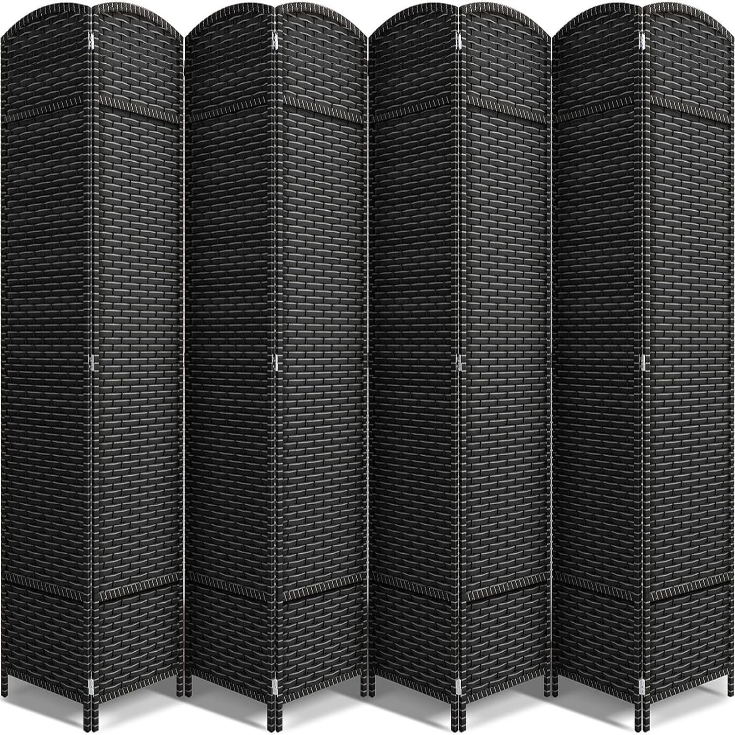 8 Panel Room Divider 6 ft. Tall Privacy Screen Extra Wide Double