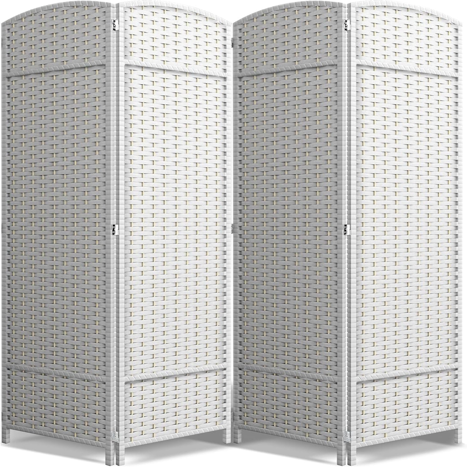 8 Panel Room Divider 6 ft. Tall Privacy Screen Extra Wide Double