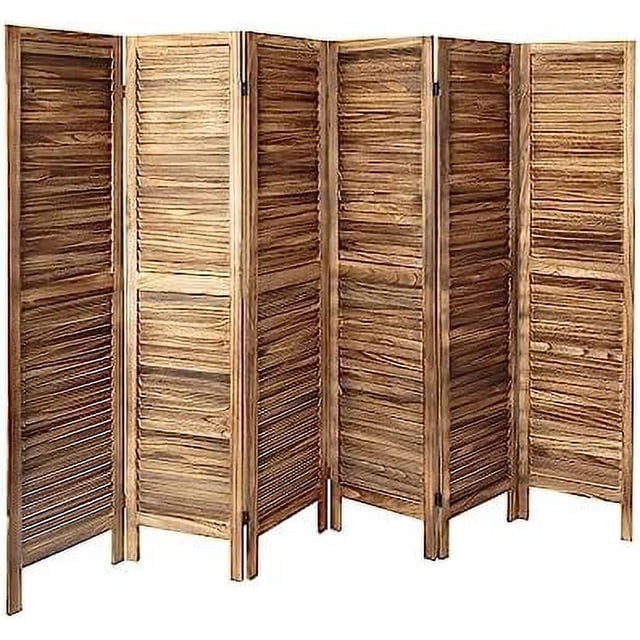 4 Panel Room Divider With Shelves - 5.6ft Folding Privacy Screen With Storage For Home & Office