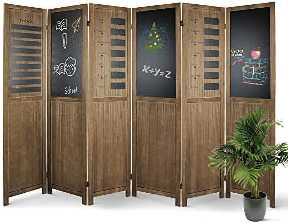 8 Panel Room Divider Folding Room Divider Privacy Screen 5.6Ft Tall