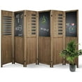 8 Panel Room Divider Folding Room Divider Privacy Screen 5.6Ft Tall