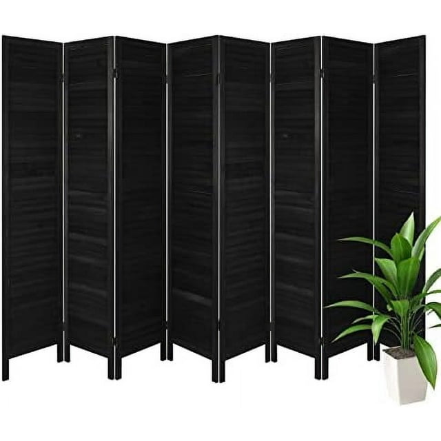 8 Panel Room Dividers 10.6 Ft Width Wood Room Divider and Partition