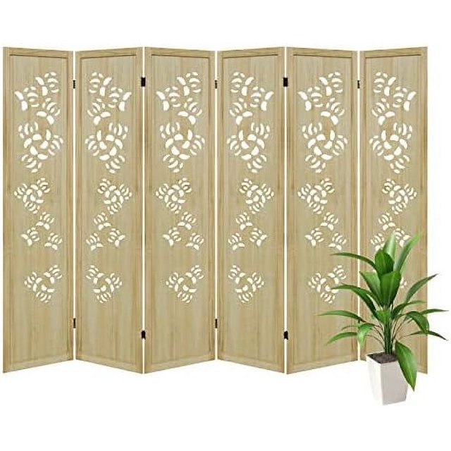 8 Panel Room Dividers 10.6 Ft Width Wood Room Divider and Partition