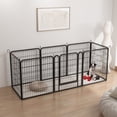 thumbnail image 1 of 8 Panels Heavy Duty Metal Playpen with door,31.7"H Dog Fence Pet Exercise Pen for Outdoor, Indoor, 1 of 13
