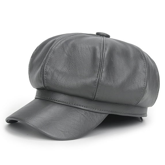 Newsboy Hat,Plain Cabbie Visor Beret Gatsby Ivy Caps for Women - grey