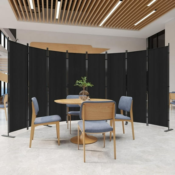 8 Panels Room Divider, 6 Ft Tall Indoor Folding Privacy Screen, Portable Partition Separator, Freestanding Separation Temporary Wall for Office, Bedroom, 160
