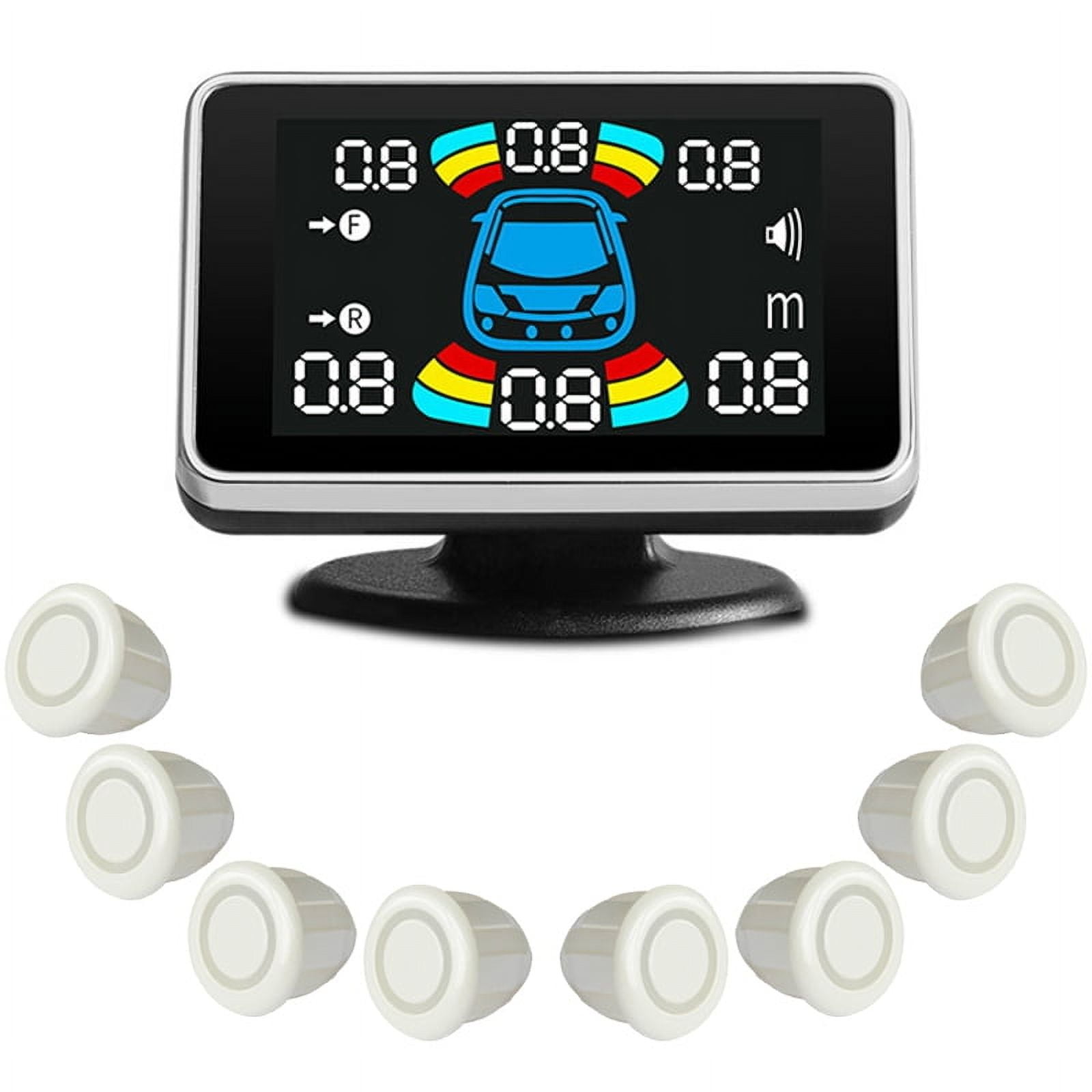 8 Parking Sensor Parktronic Automobile Reversing Radar Electronics Rear Auto Detector Backing Assistance Kit Buzzer B