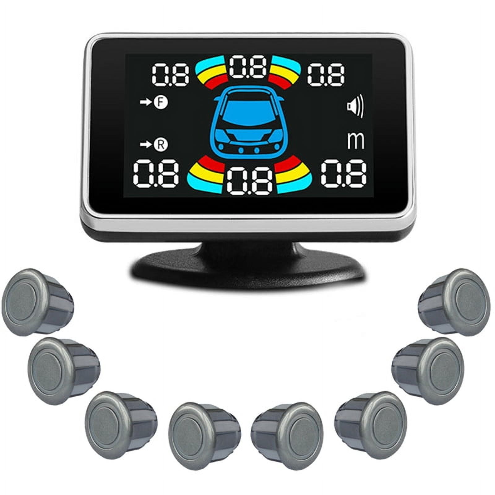 8 Parking Sensor Parktronic Automobile Reversing Radar Electronics Rear Auto Detector Backing Assistance Kit Buzzer C