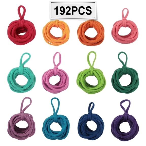 8 Pastel Color Nylon Loom Refill Loops for 7" Weaving Loom, DIY Potholder Craft Bands