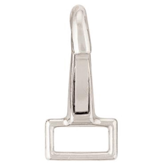 8 Pc 3/4 In Horse Saddle Die Cast Spring Snap Straight Nickel Plated