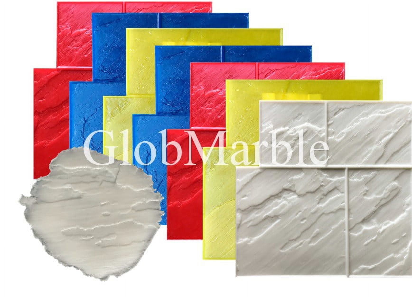 8 Pc Ashlar Concrete Stamp Set. Slate Cement Texture Imprint Stamp Mats