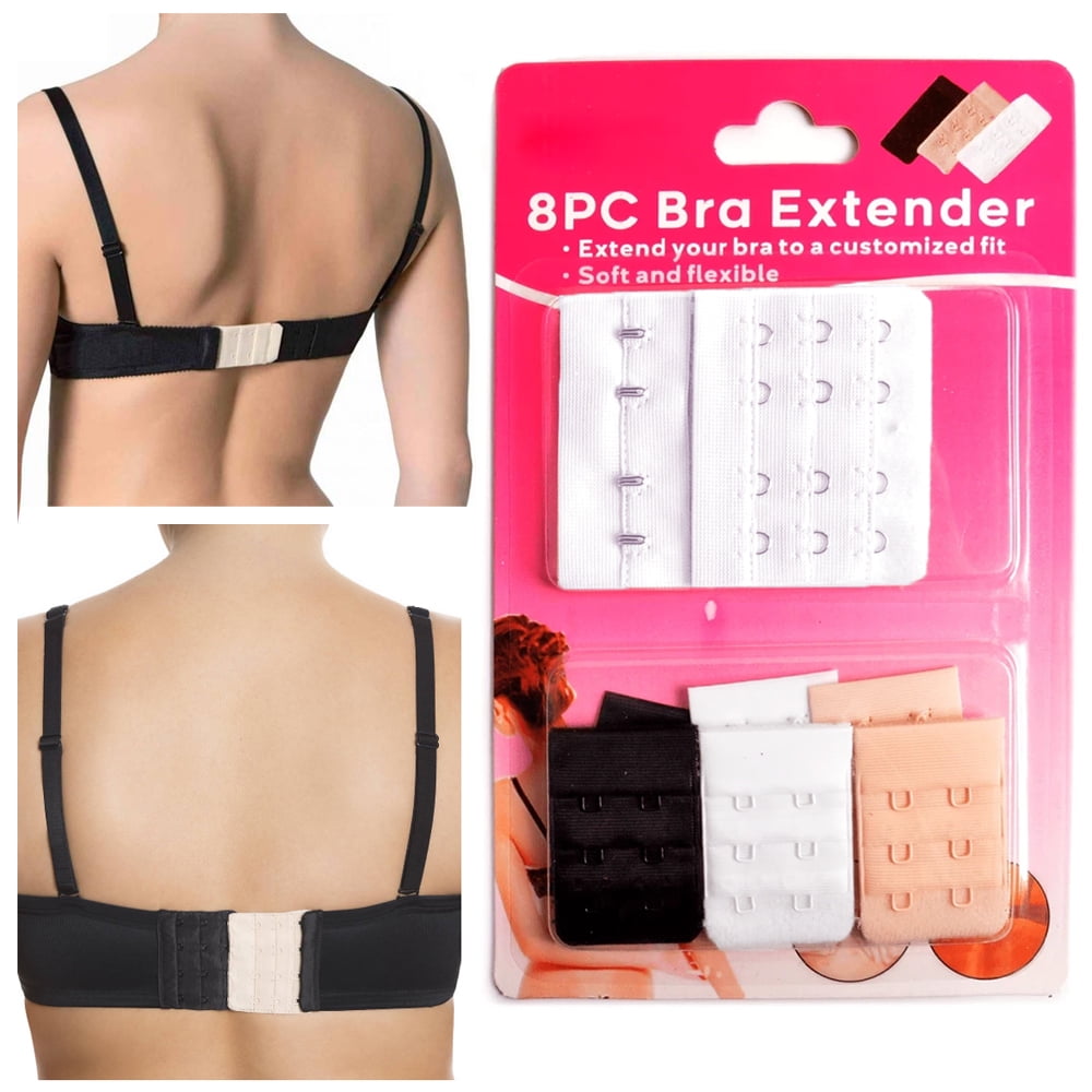 8 Pc Bra Extender Strap Extension Hooks Back Adjustable