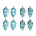 thumbnail image 1 of 8 Pc Christmas Ball Bauble Glittering Pine Cone Ornament Wave Finish Christmas Indoor Outdoor Hanging Decoration Holiday Party Wedding Halloween Thanksgiving Valentine's Day Decor, 1 of 1
