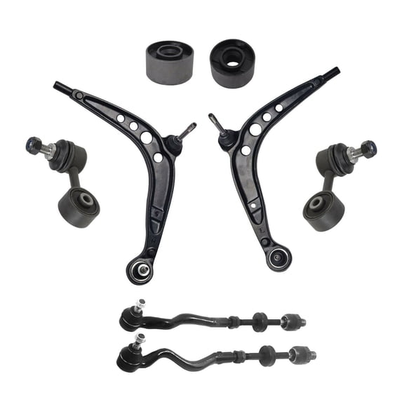 8 Pc Complete Tie Rod Assembly Control Arm with Ball Joints Stabilizer Bar Links Control Arm Bushings Suspension Kit
