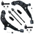 thumbnail image 1 of (8) Pc Front Lower Control Arm, Inner Outer Tie Rod Set and Steering Rack Boots for 98-01 Nissan Altima, 1 of 8