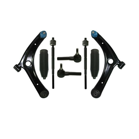 8 Pc Front Lower Control Arm w/ Ball Joint Tie Rod Ends + Steering Gear Bellows Fits select: 2007-2016 JEEP PATRIOT, 2007-2016 JEEP COMPASS