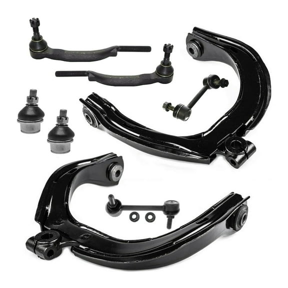 8 Pc Front & Rear Suspension Kit Outer Tie Rod Sway Bars Ball Joints Upper Control Arms Fits select: 2003-2007 CHEVROLET TRAILBLAZER, 2003-2007 GMC ENVOY