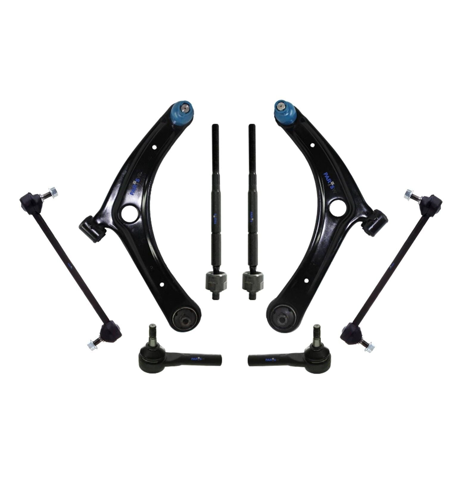 8 Pc Front Steering & Suspension Kit Sway Bars Lower Control Arms w/ Ball Joints Inner & Outer Tie Rods Fits select: 2007-2017 JEEP PATRIOT, 2007-2017 JEEP COMPASS