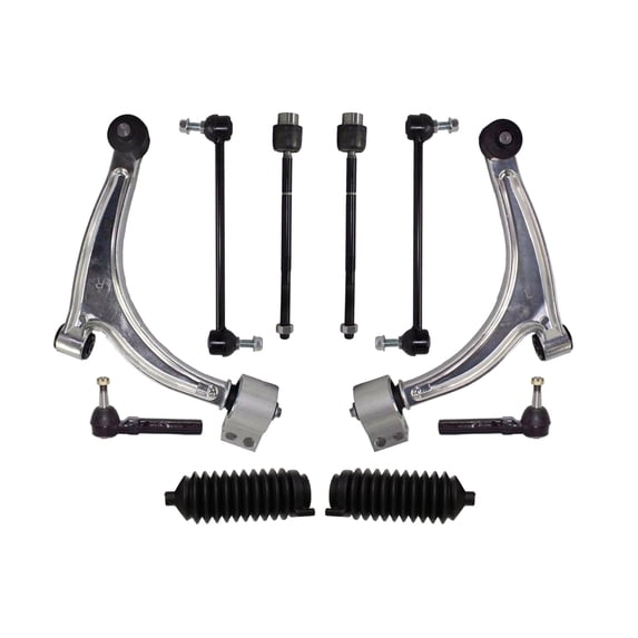 8 Pc Front Suspension Kit Control Arm w/ Ball Joint Sway Bar Link Inner Outer Tie Rod Ends Fits select: 2004-2012 CHEVROLET MALIBU, 2005-2010 PONTIAC G6
