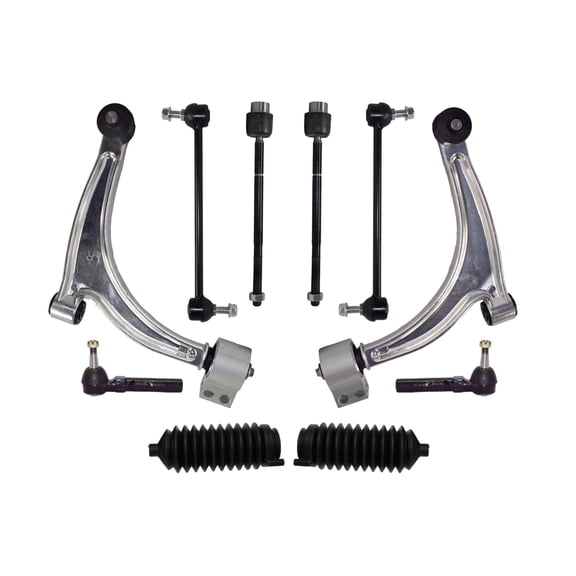8 Pc Front Suspension Kit Control Arm w/ Ball Joint Sway Bar Link Inner Outer Tie Rod Ends Fits select: 2004-2012 CHEVROLET MALIBU, 2005-2010 PONTIAC G6