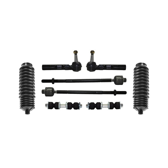 8 Pc Front Suspension Kit Inner & Outer Tie Rod Ends Rack & Pinion Bellow Boots, Sway Bar End Links Fits Buick Rendezvous/Buick Terraza AWD Models/Chevrolet Uplander AWD Models