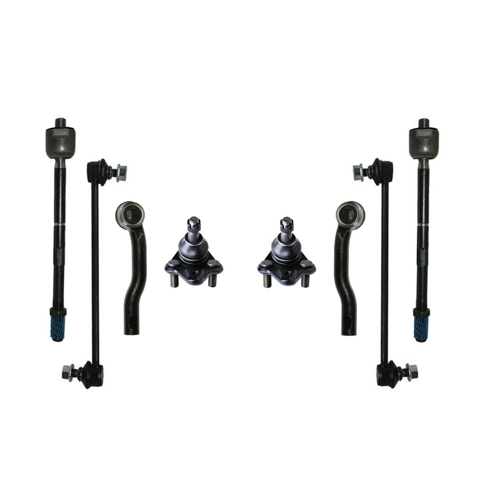 8 Pc Front Suspension Kit Outer & Inner Tie Rods Ball Joints Sway Bar ...