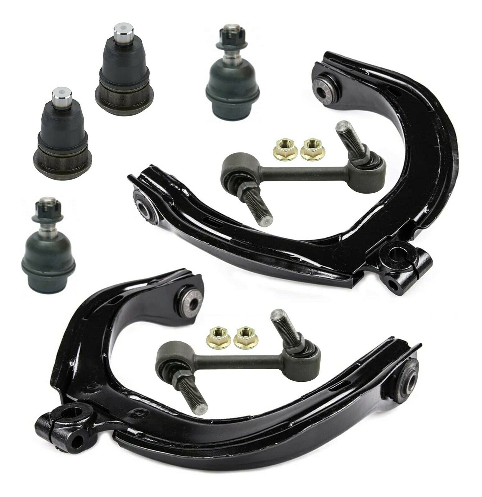 8 Pc Front Suspension Kit Upper Control Arms + Upper & Lower Ball