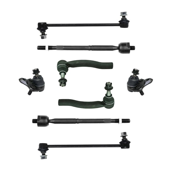 8 Pc Front Suspension Tie Rod Ends Inner Outer Sway Bar Links Lower Ball Joints Fits select: 2004-2009 TOYOTA PRIUS