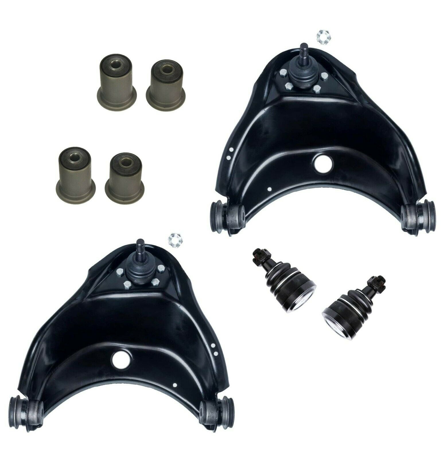 8 Pc Front Suspension Upper Control Arms Lower Ball Joints + Control