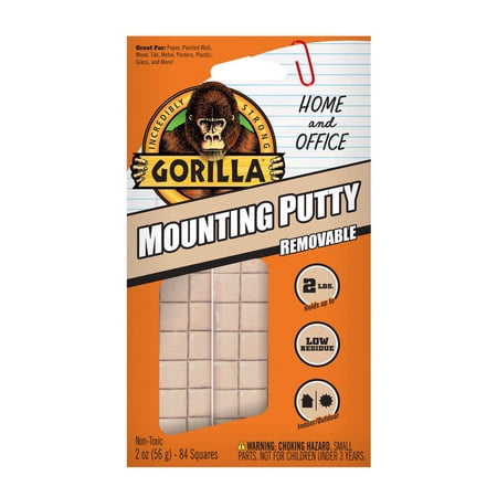 8 Pc, Gorilla High Strength Synthetic Rubber Mounting Putty 2 Oz