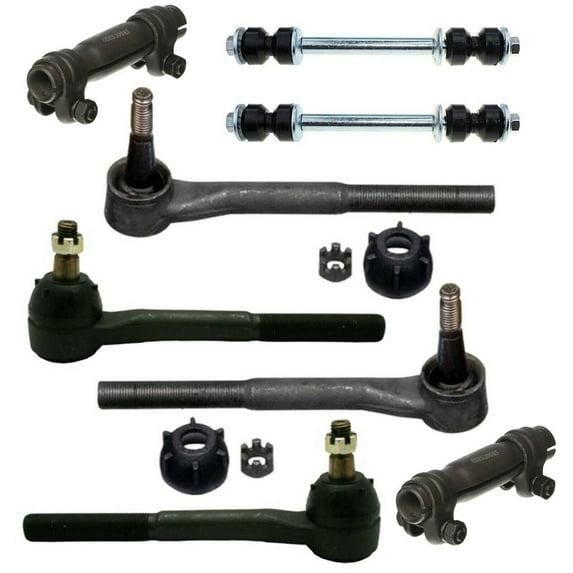 8 Pc Inner Outer Tie Rod Ends with Sway Bar Links & Adjustment Sleeves Kit Compatible with 4WD Models Independent Front Suspension Fits select: 1988-1992 CHEVROLET GMT-400, 1989-1992 GMC SIERRA