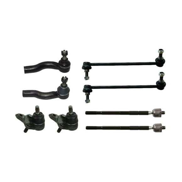 8 Pc Kit Suspension Front Tie Rod Ends Outer Inner + Ball Joints Sway Bar Links Left Right Side