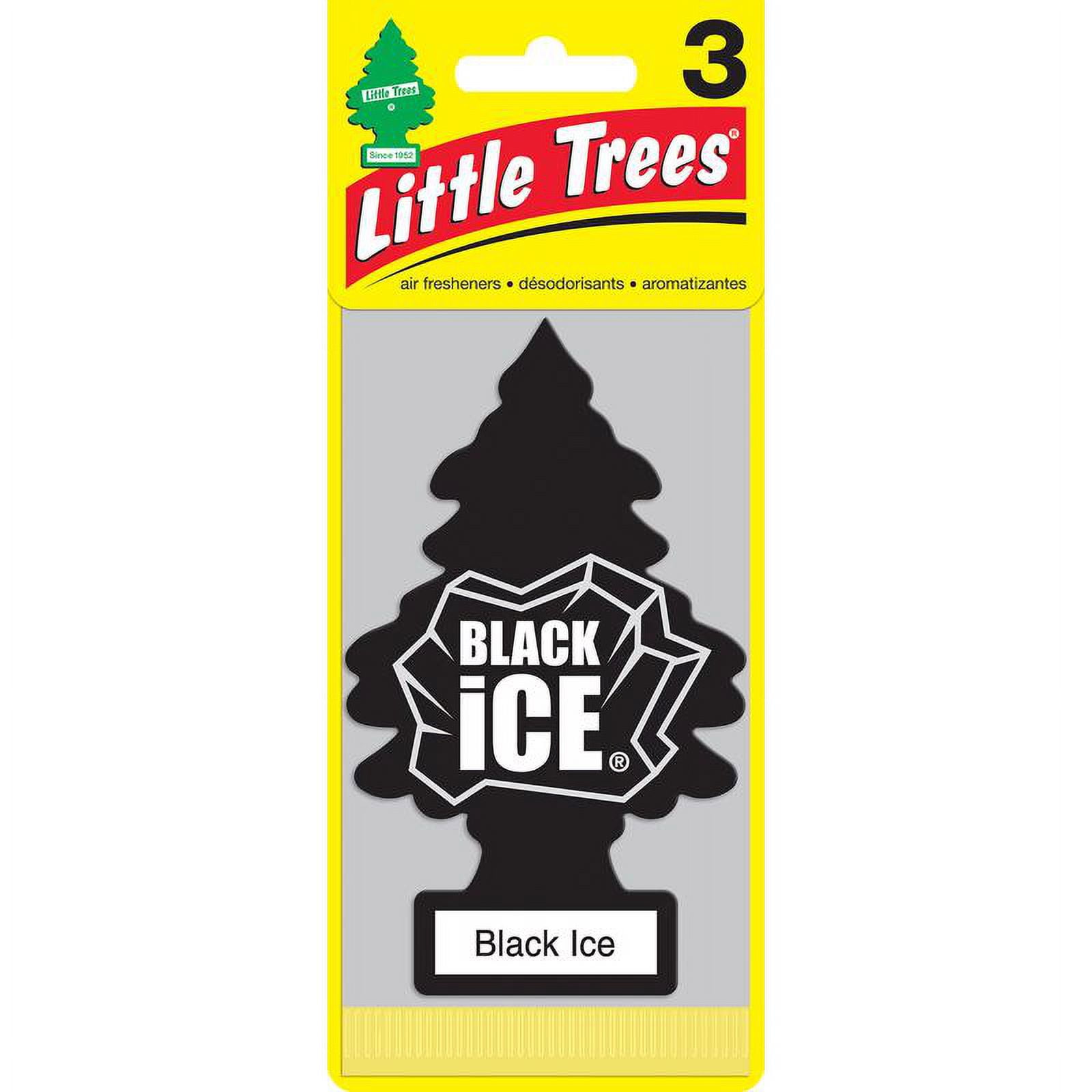 8 Pc, Little Trees Black Ice Scent Car Air Freshener Solid 3 Pk