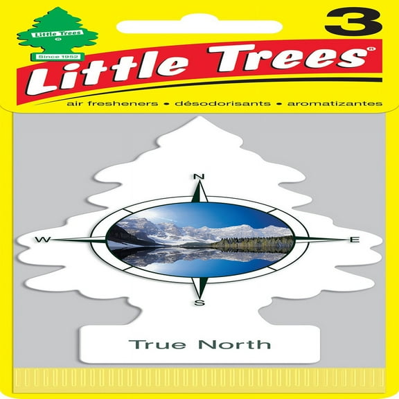 8 Pc, Little Trees True North Scent Car Air Freshener Solid 3 Pk