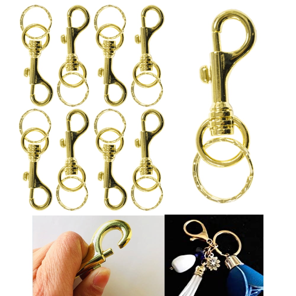 Gold Keychain Accessories Universal Metal Dog Clasp Hooks Diy For