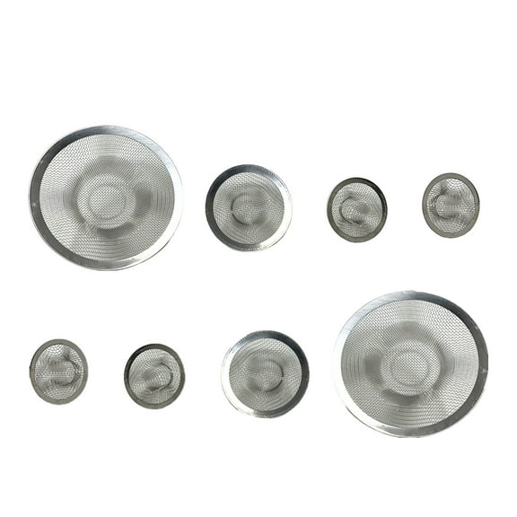 8 Pc Mesh Sink Strainer Set For Drains, Kitchen, Bathroom, Tub, Mesh Basket Filter