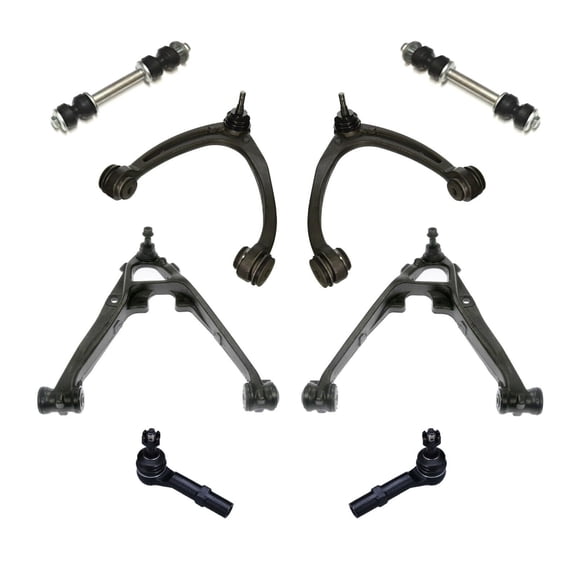 8 Pc New Suspension Upper Lower Control Arm with Ball Joints Outer Tie Rod End & Sway Bars Kit Fits select: 2007-2013 CHEVROLET SILVERADO, 2007-2013 CHEVROLET TAHOE
