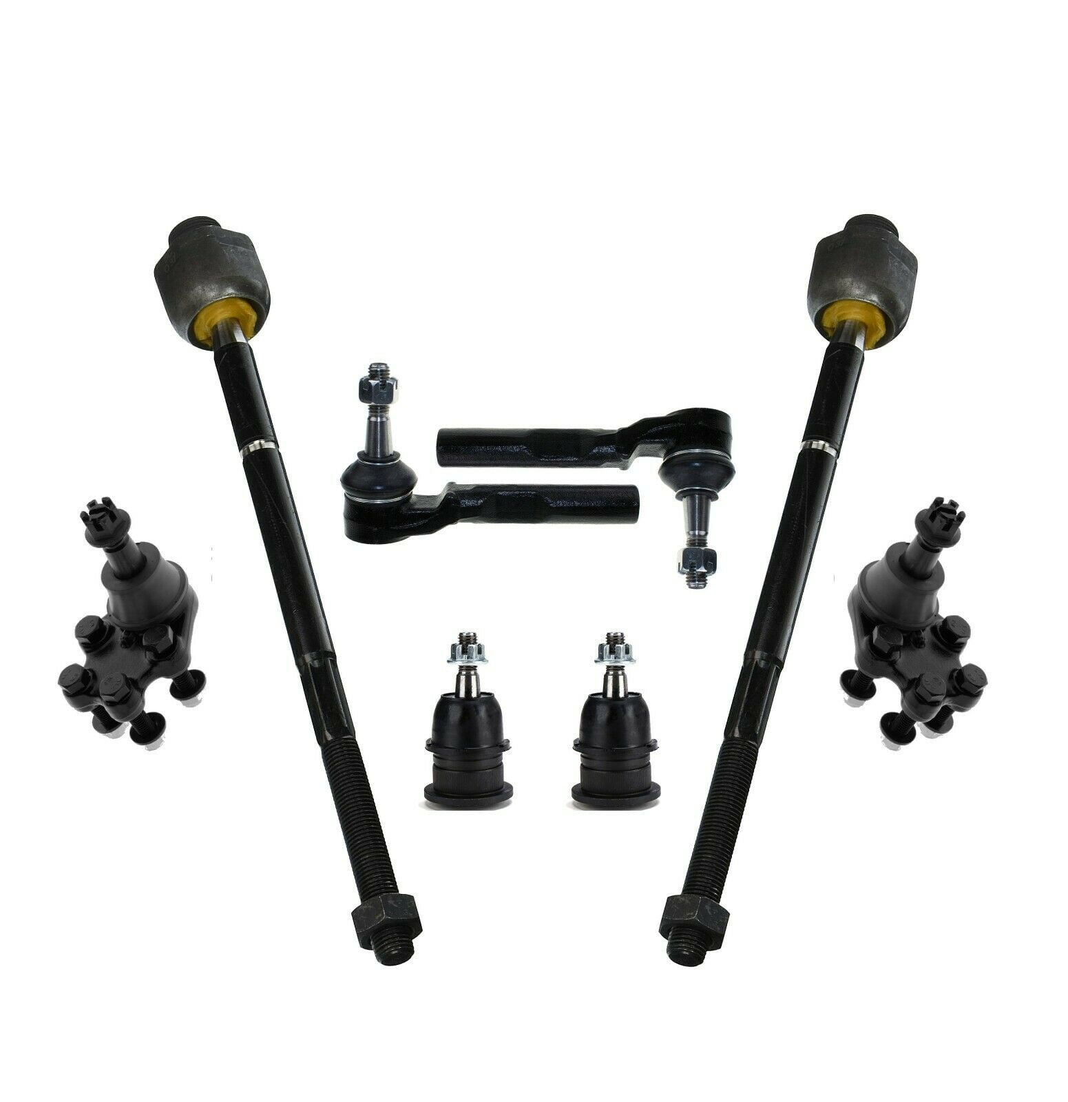 8 Pc Steering & Suspension Kit Inner & Outer Tie Rod Ends Upper & Lower Ball Joints Fits select: 1999-2007 CHEVROLET SILVERADO, 1999-2007 GMC NEW SIERRA